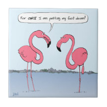 Cartoon Flamingos
