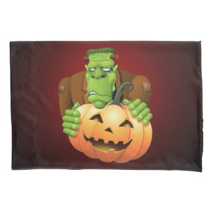 Cartoon Frankenstein Monster com Pumpkin