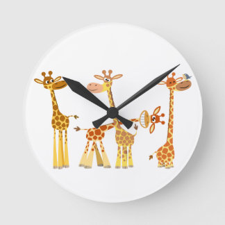 Cartoon Girafas: O Relógio de Parede Herd