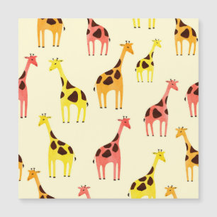 Cartoon Giraffe: Padrão Colorido de Vintage.