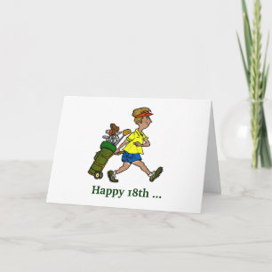 Cartoon Golfer com Tan Lines Engraçado Cartão de A