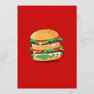 Cartoon Hamburger Convite