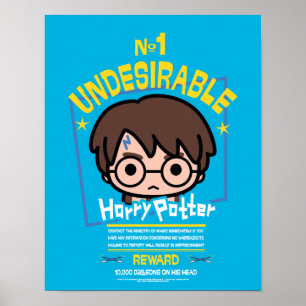 Cartoon Harry Potter queria Poster gráfico