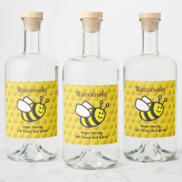 Cartoon Honeybee Racomelo Label