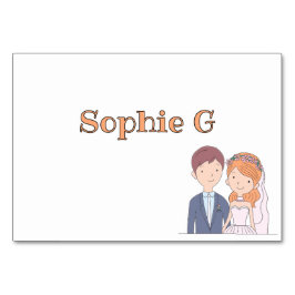 Cartoon-Iike Simples - Cartão de Local de Casament