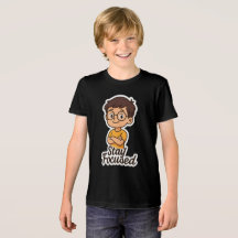 Cartoon Kid Sticker com Óculos - "Fique concentrad