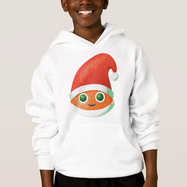 Cartoon Laranja Santa Hat (Frente)