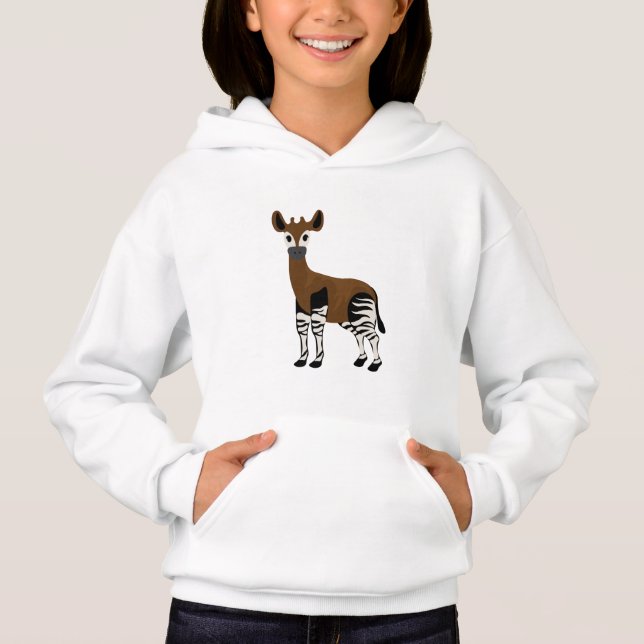 Cartoon Okapi, Animais Majestosos Okapi, Amantes O (Frente)