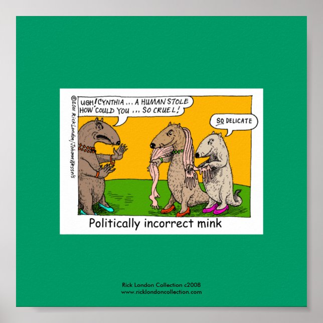 Cartoon P.I. Mink (Buraco Humano) com Impressão (Frente)