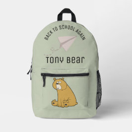 Cartoon personalizado adorável, Sage green School