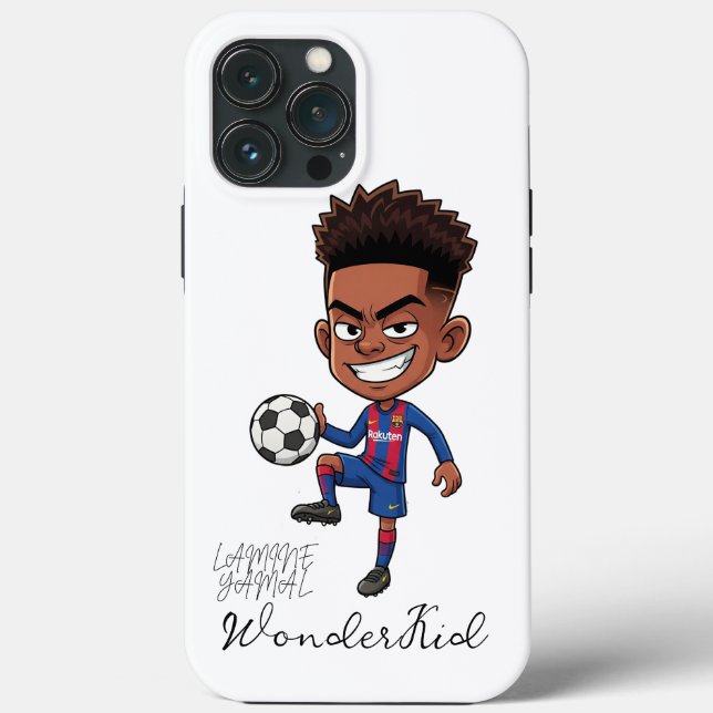 Cartoon personalizado LamineYamal iPhone 13 Pro Ma (Verso)