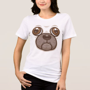 Cartoon Pug Mug Puppy Dog Face