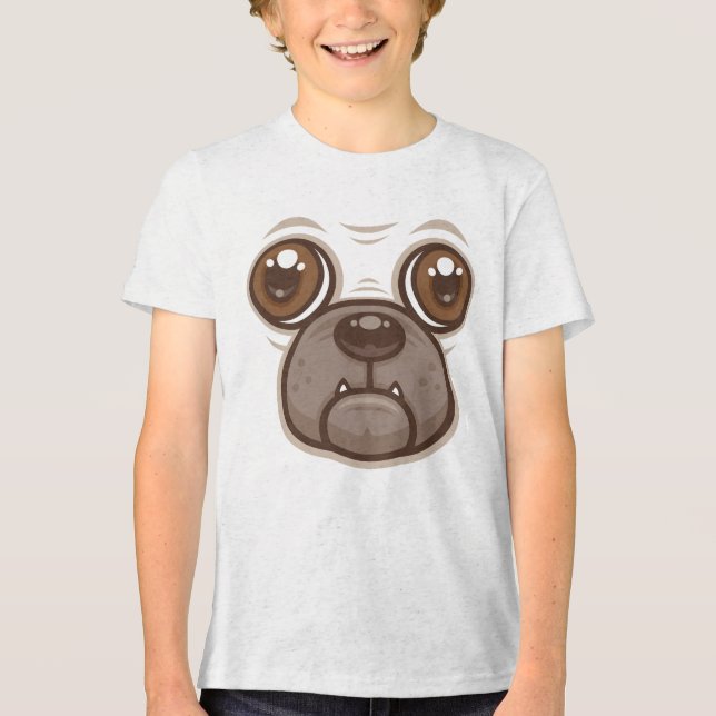 Cartoon Pug Mug Puppy Dog Face (Frente)