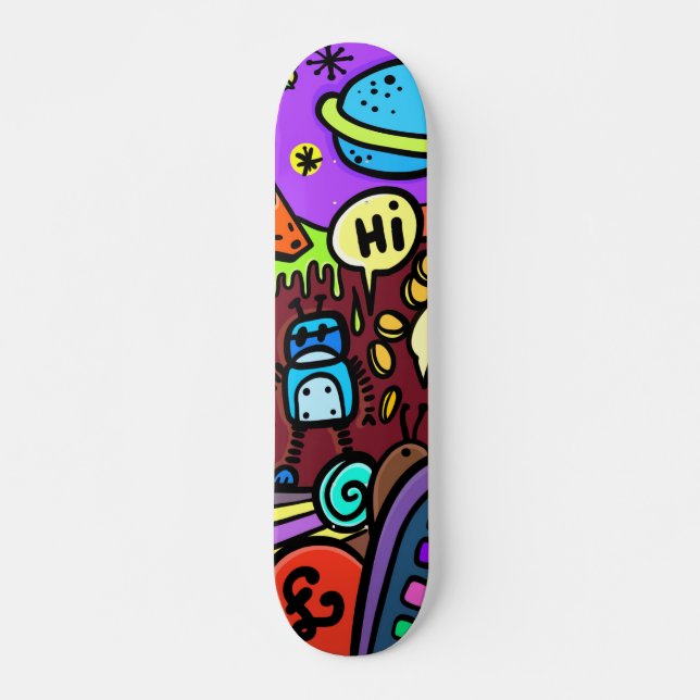 Cartoon Robot Skateboard (Frente)