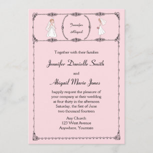 Cartoon Romântico Faz Convite Para Casamento