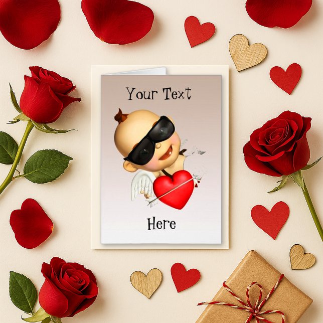 Cartoon rosa para tocar Cartão de Saudação Coração (Criador carregado)