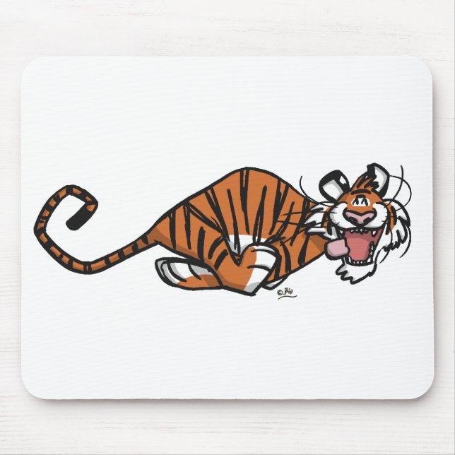 Cartoon Running Tiger Mousepad (Frente)