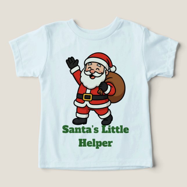 Cartoon Santa Claus Waving Cheerfully (Design frontal)