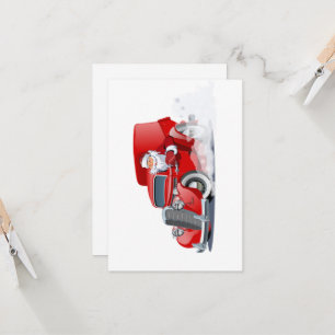 Cartoon saudando cartão de Natal