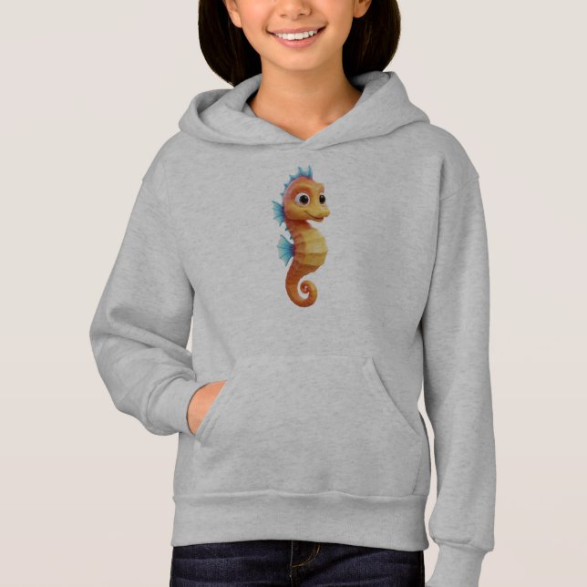 Cartoon Seahorse 3D – Shiny & Cute (Frente)
