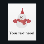 Cartoon Snowman<br><div class="desc">presente de excelente para a família das crianças,  amigos ou mesmo para você mesmo! Você pode personalizar este produto adicionando seu próprio texto,  foto,  etc! Basta clicar no botão "personalizá-lo" para criar o seu produto de tipo! Este design também está disponível em muitos outros produtos.</div>