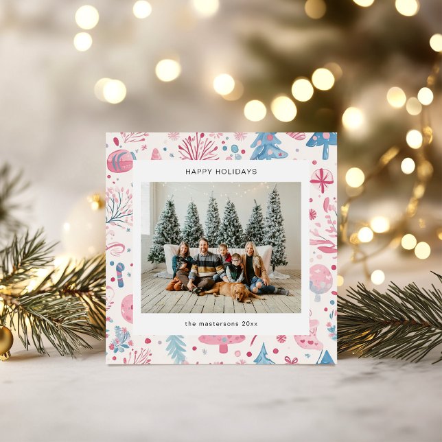 Cartoon Style Pastel Illustrações de Férias Cartão (Criador carregado)