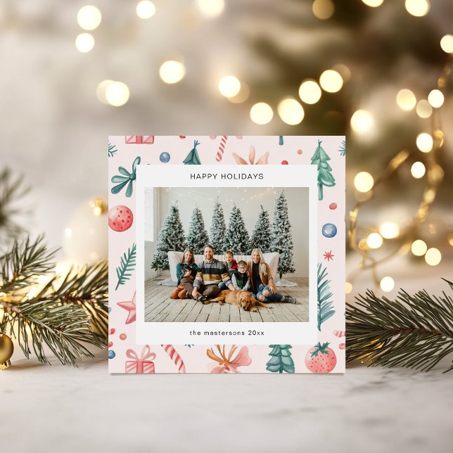 Cartoon Style Pastel Illustrações de Férias Cartão (Criador carregado)