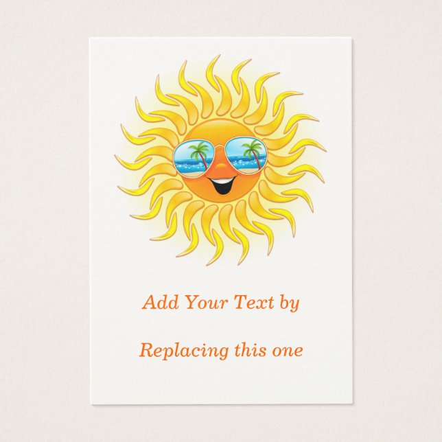 Cartoon Summer Sun com óculos Sunglass Pack 100 (Frente)