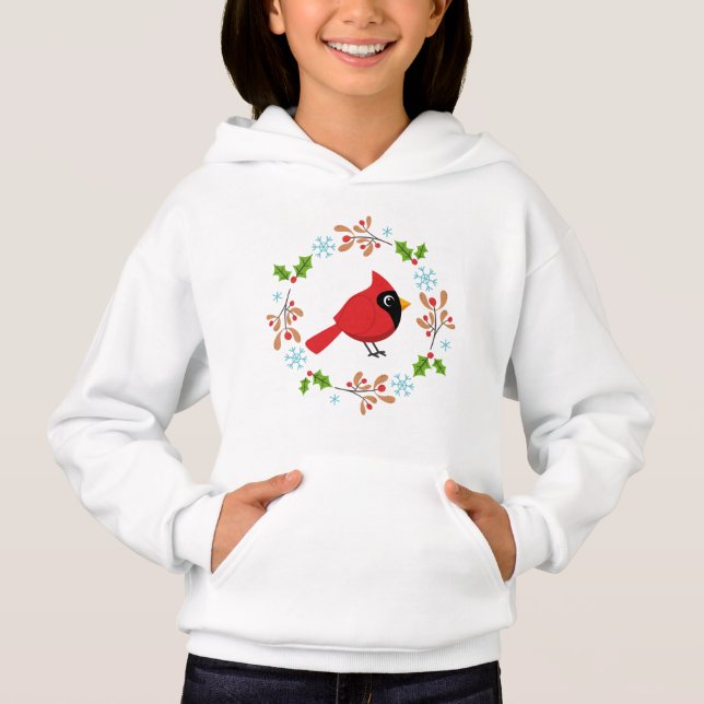 Cartoon Vermelho Bonito com Flores (Frente)