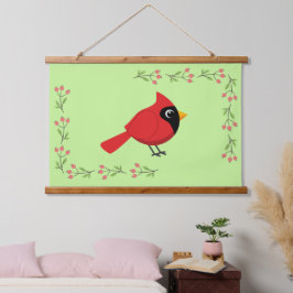 Cartoon Vermelho Bonito com Flores