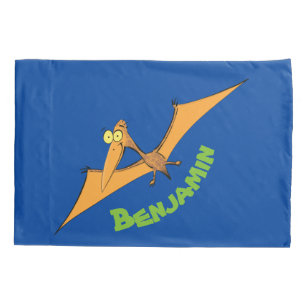 Cartoon voador de pterodátilo, cor de laranja giro