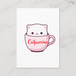 "Cartuccino Gatinho Fofo Cartão de Visita de Café"