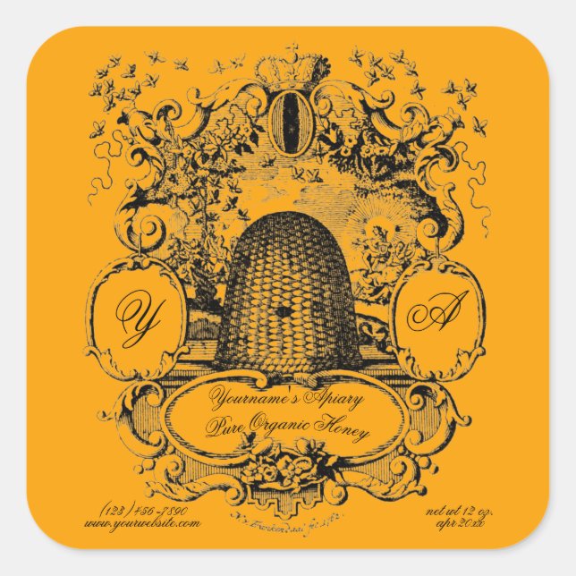 Cartuchos de colmeia antiga Modelo de etiqueta de  (Frente)