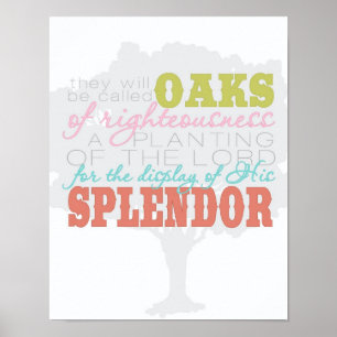 carvalhos do impressão do poster da rectidão