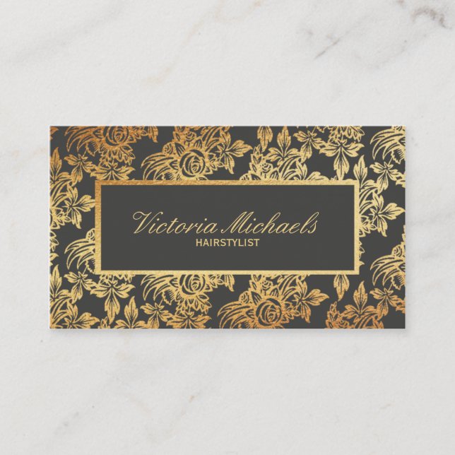 Carvão vegetal elegante e cartões de visitas (Frente)