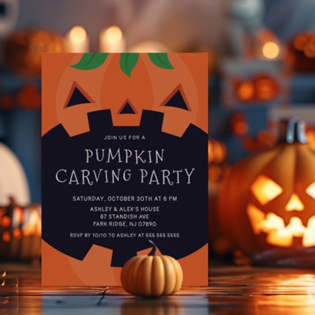 Carve e Celebre o Convite de Halloween (Criador carregado)