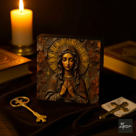 Carved Devotion  Wooden Mary