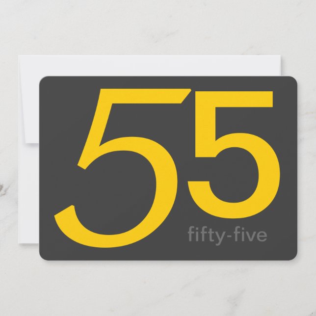 Carvões e Convite Personalizado Amarelo 55.o Anive (Frente)