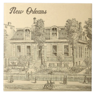 Casa Antiga Distrito Jardim de Nova Orleans Vintag