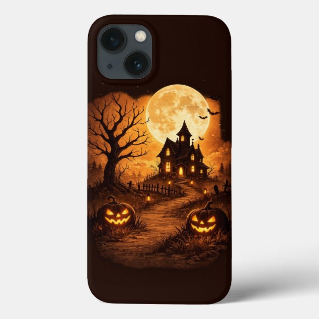 Casa Assombrada Assustadora de Halloween  (Verso)