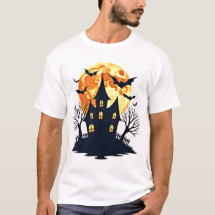 Casa Assombrada com Morcegos � Camiseta Assustador