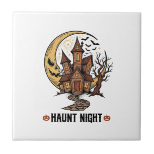 Casa Assombrada Halloween Gravura Vintage Camisa B