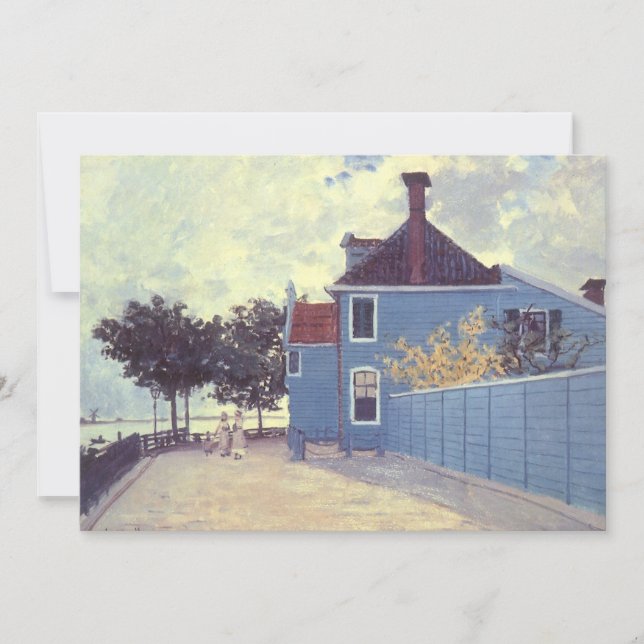 Casa Azul em Zaandam, por Claude Monet (Frente)