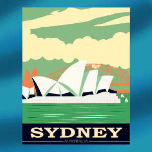 Casa da Ópera de Sydney Poster Vintage