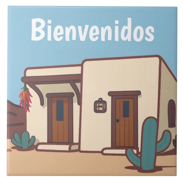 Casa de Adobe do Deserto Mexicano Bem-vindos (Frente)