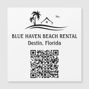 Casa de aluguer na praia Código QR de férias 