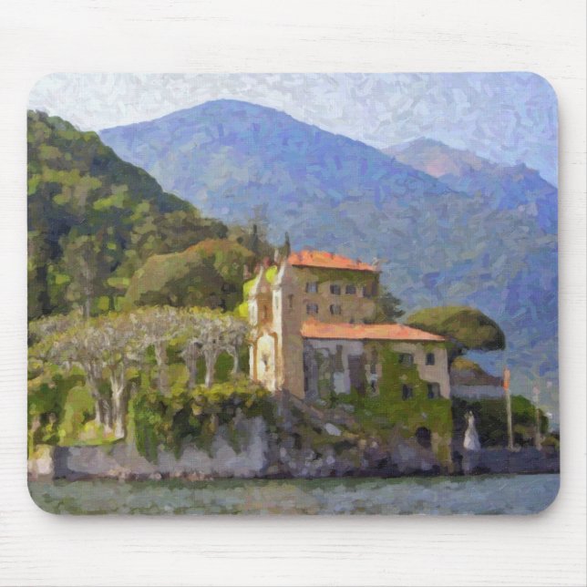 Casa de campo Balbianello, lago Como Mousepad (Frente)