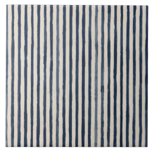 Casa de Campo Pintada à Mão em Indigo Listrada