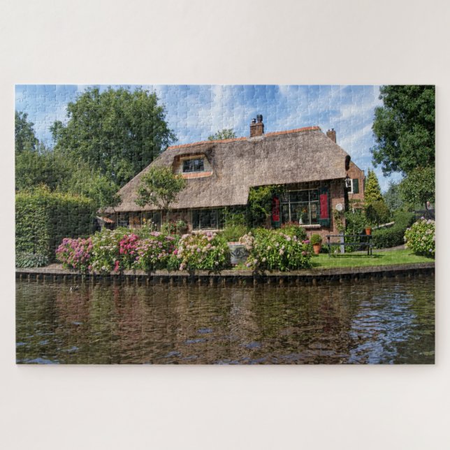 Casa de Fazenda Giethoorn Holanda. Quebra-cabeça (Horizontal)