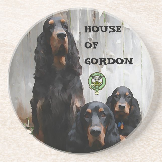 CASA DE GORDON, Gordon Setter Sandstone Porta copo (Frente)